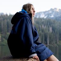 dryrobe Advance Long Sleeve Changing Robe - Navy Blue / Grey Extra Image 7 Preview